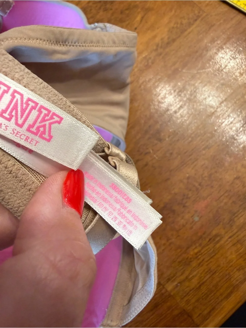 Victoria's Secret PINK Wear Everywhere T-Shirt Bra Lightly Lined Nude Beige 38DD